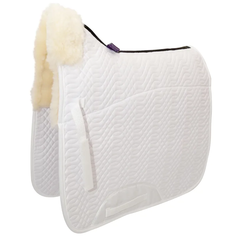 KM Elite Lambswool Saddlecloth Dressage White